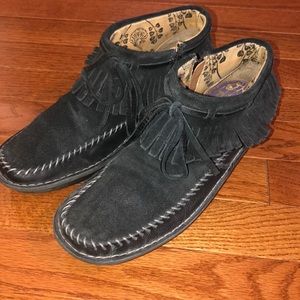Hush Puppies Suede Moccasin Booties Sz 9
